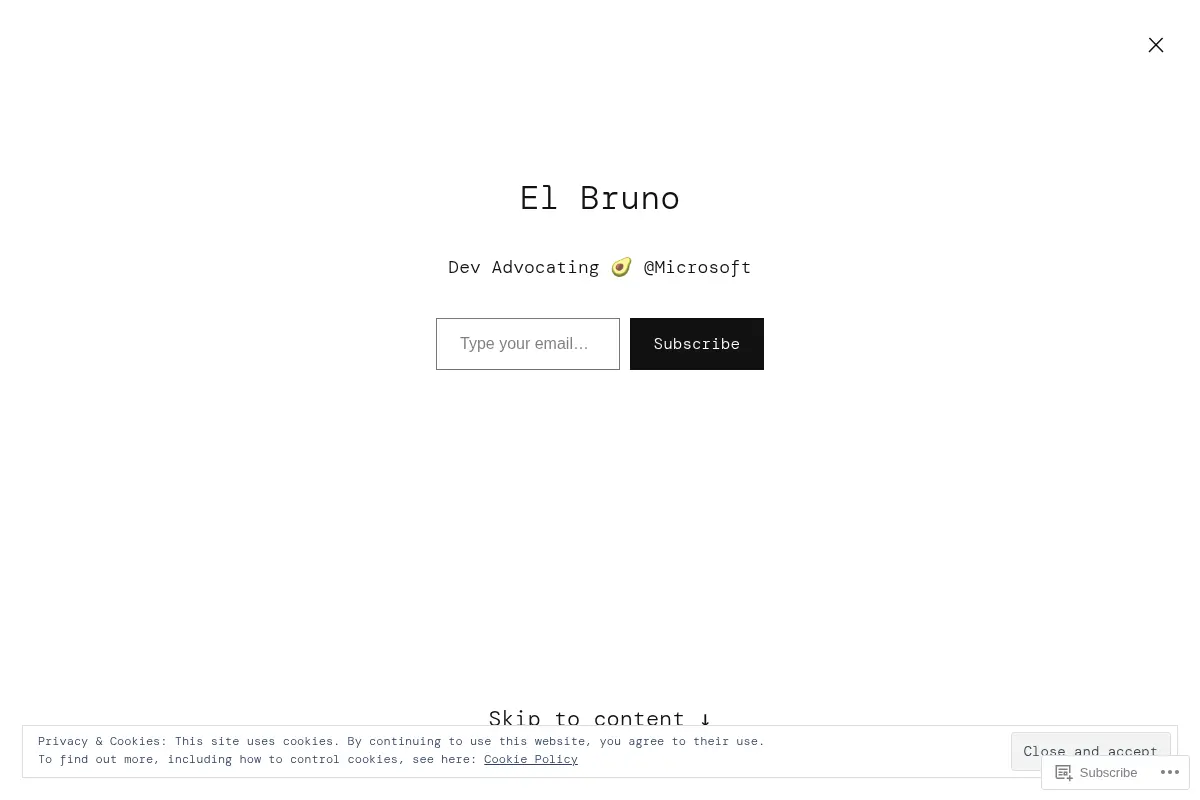 El Bruno – Dev Advocating 🥑 @Microsoft