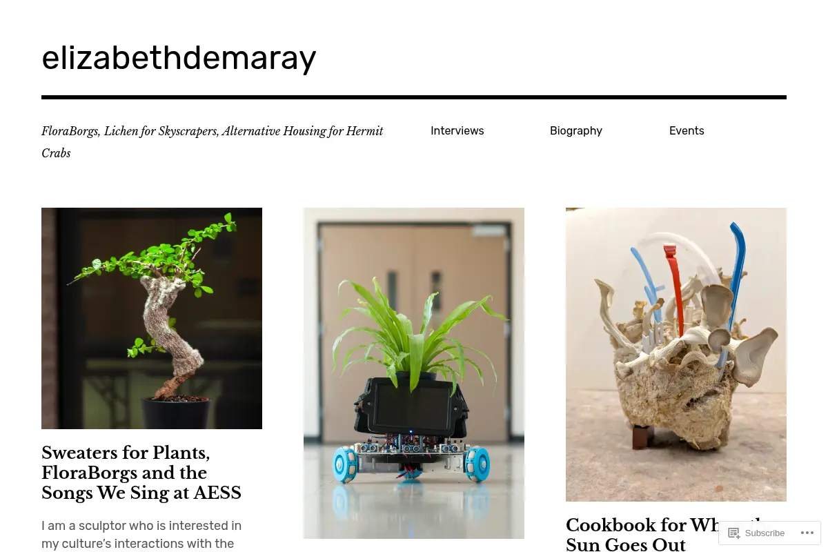 elizabethdemaray – FloraBorgs, Lichen for Skyscrapers, Alternative Housing for Hermit Crabs