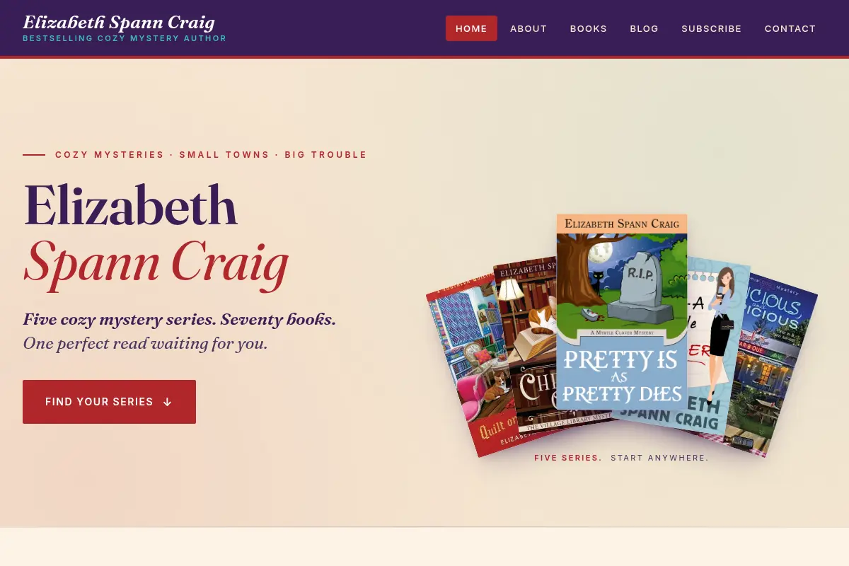Elizabeth Spann Craig — Bestselling Cozy Mystery Author
