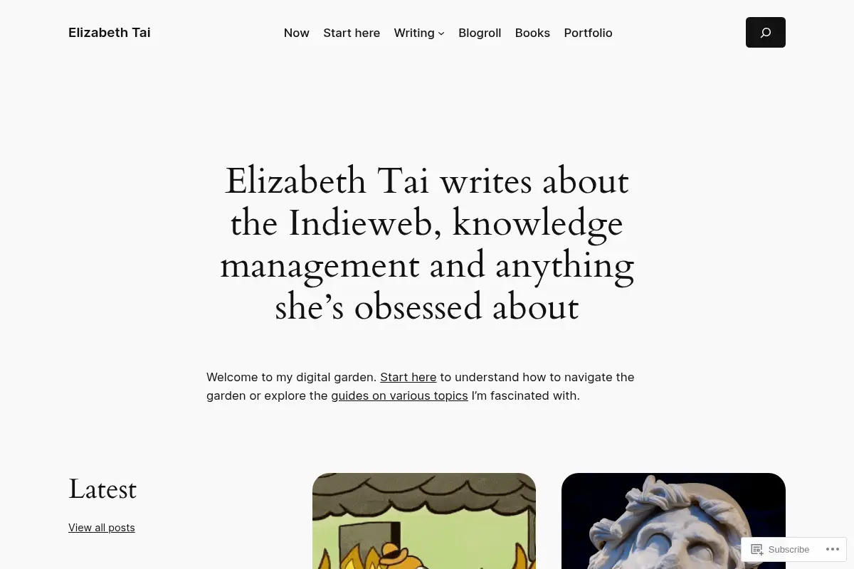 Elizabeth Tai – Essayist, sci-fi writer and digital gardener