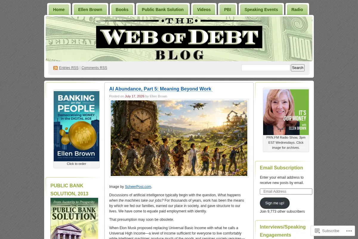 Web of Debt Blog