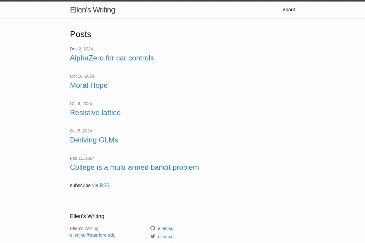 Ellen's Writing