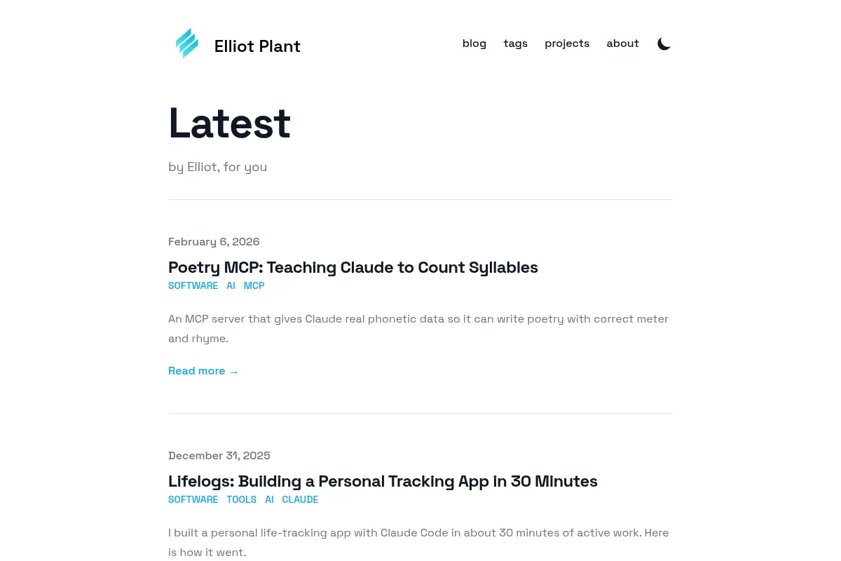 Elliot Plant's Blog