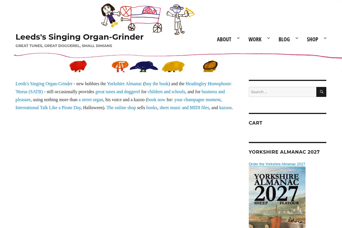 Leeds's Singing Organ-Grinder – Great tunes, great doggerel, small simians