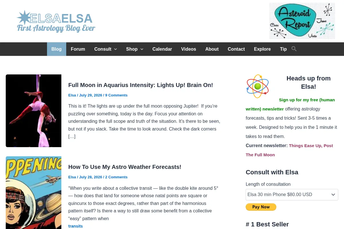 ElsaElsa - The Astrology Blog & Forum