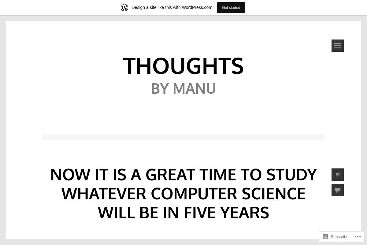 Thoughts – by Manu