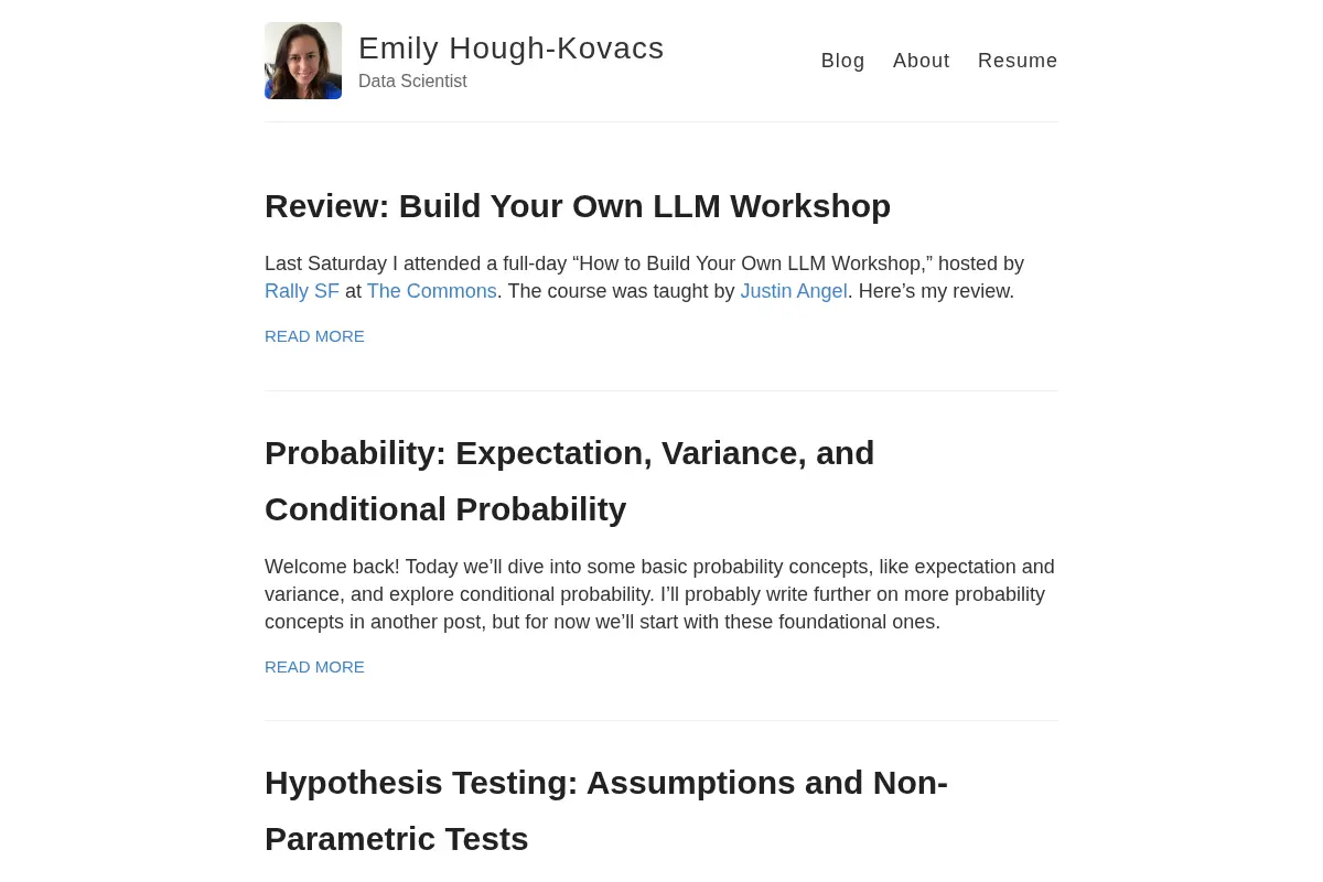 Emily Hough-Kovacs – Data Scientist