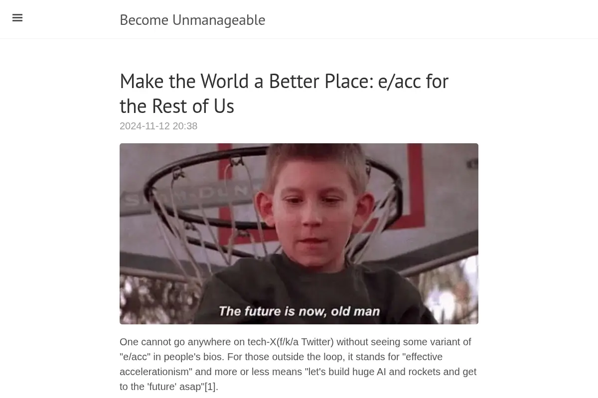 Become Unmanageable