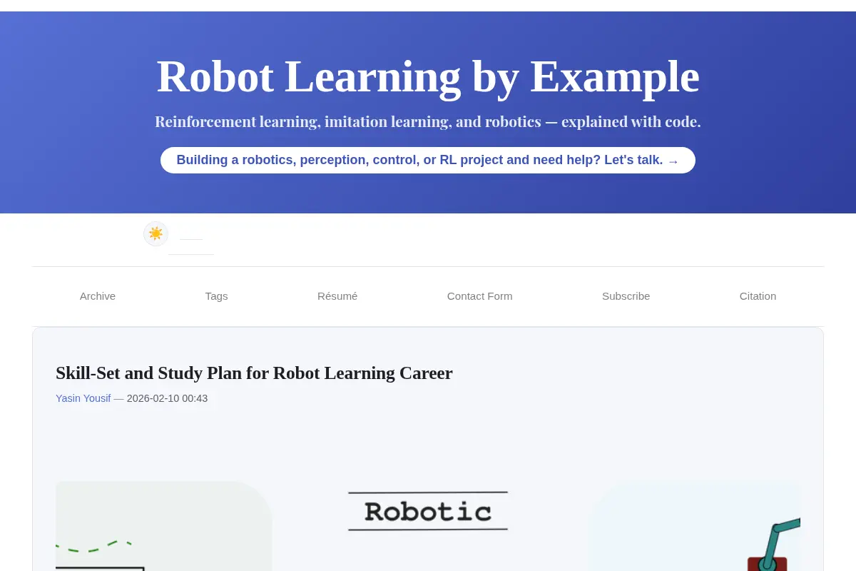 Robot Learning by Example