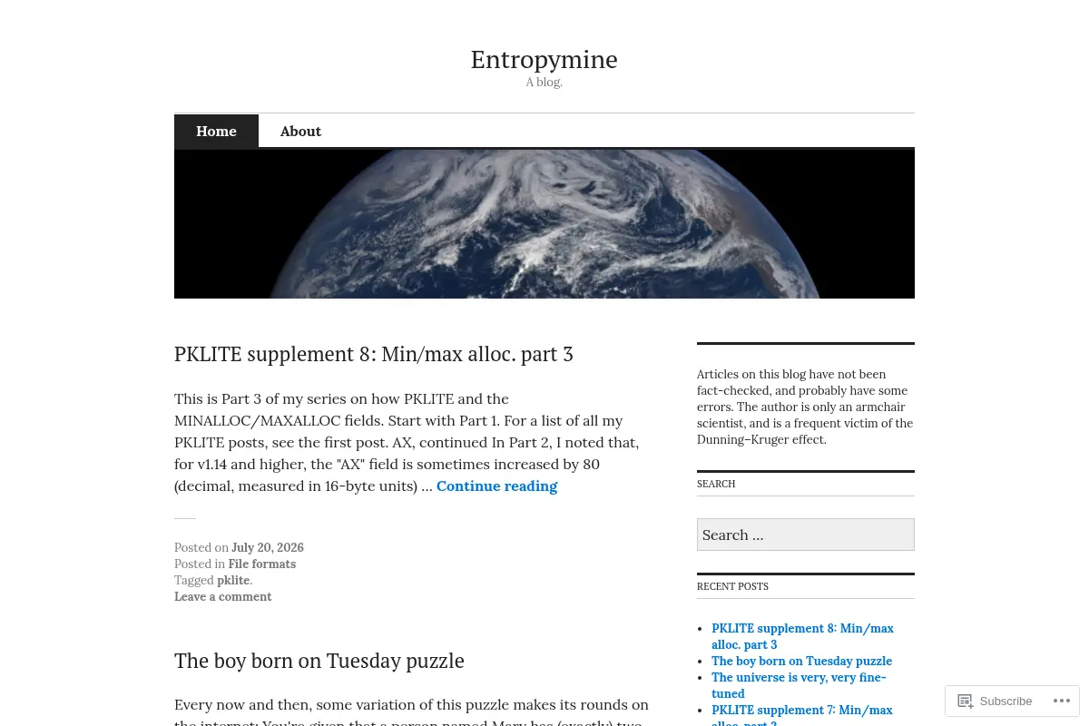 Entropymine – A blog.