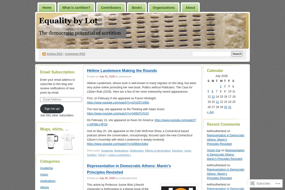 Equality by lot