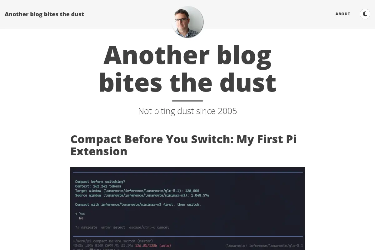 Another blog bites the dust