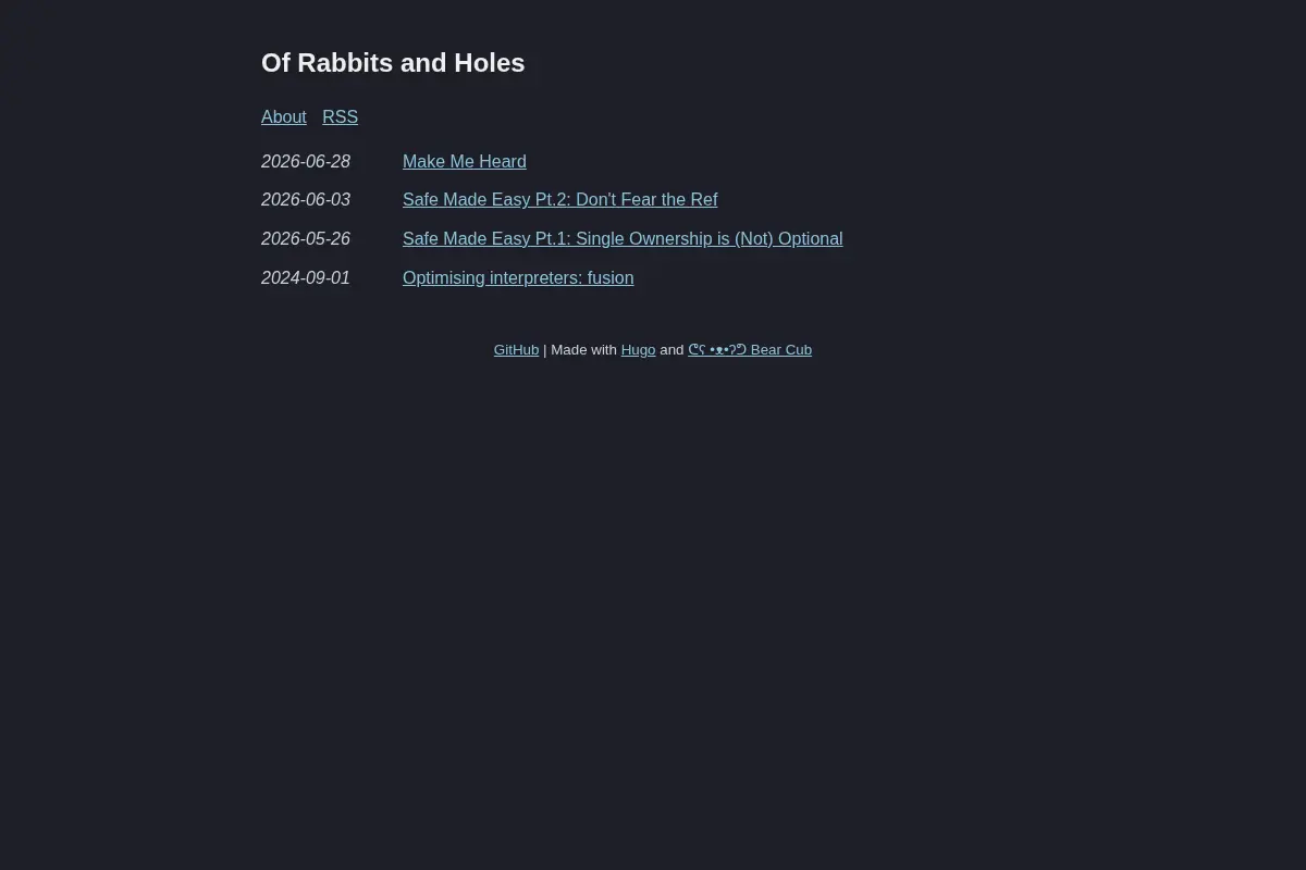 Of Rabbits and Holes