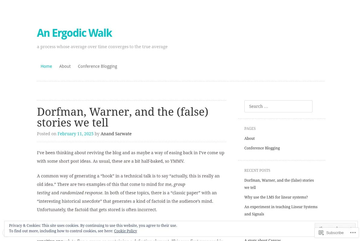 An Ergodic Walk