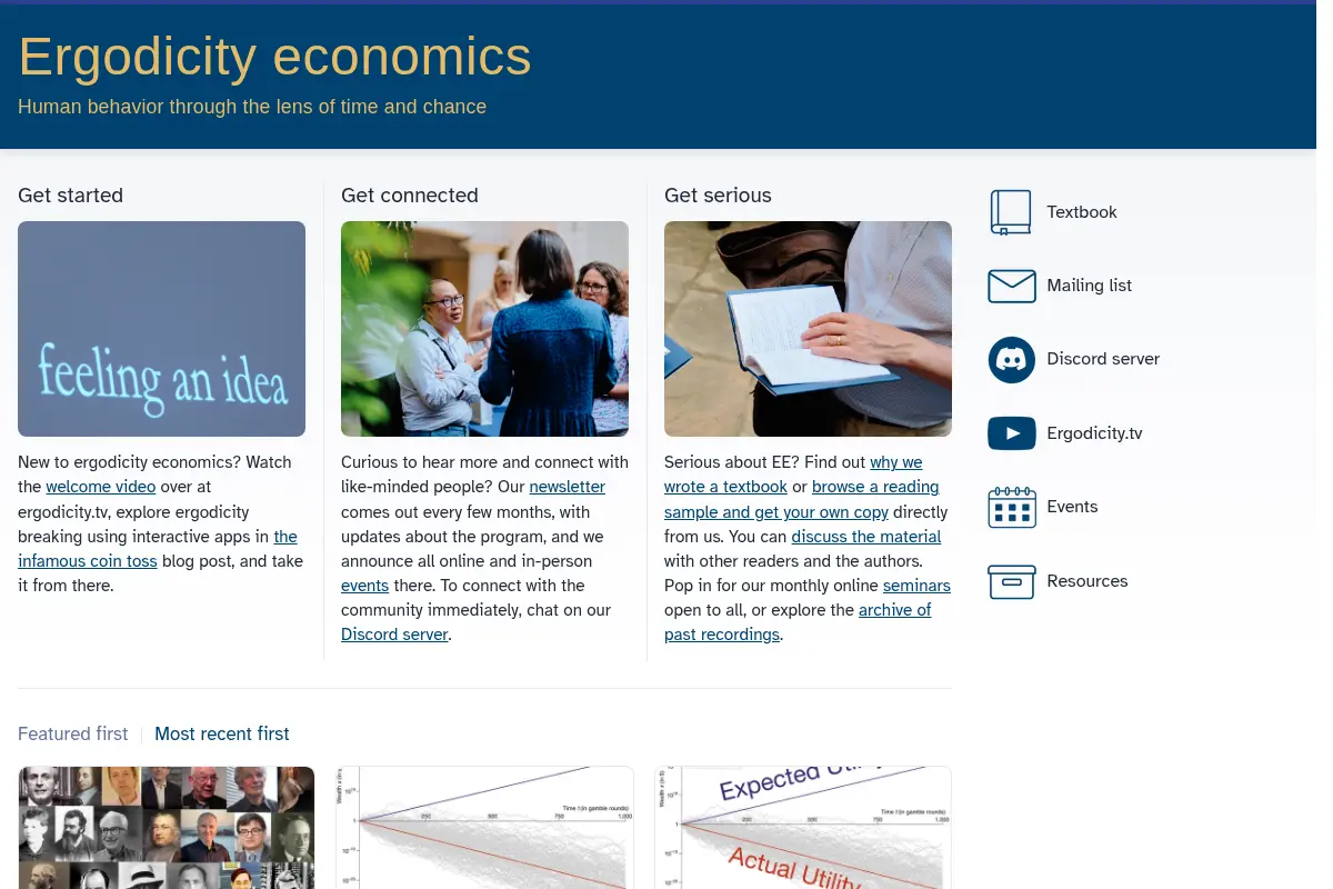 Ergodicity economics