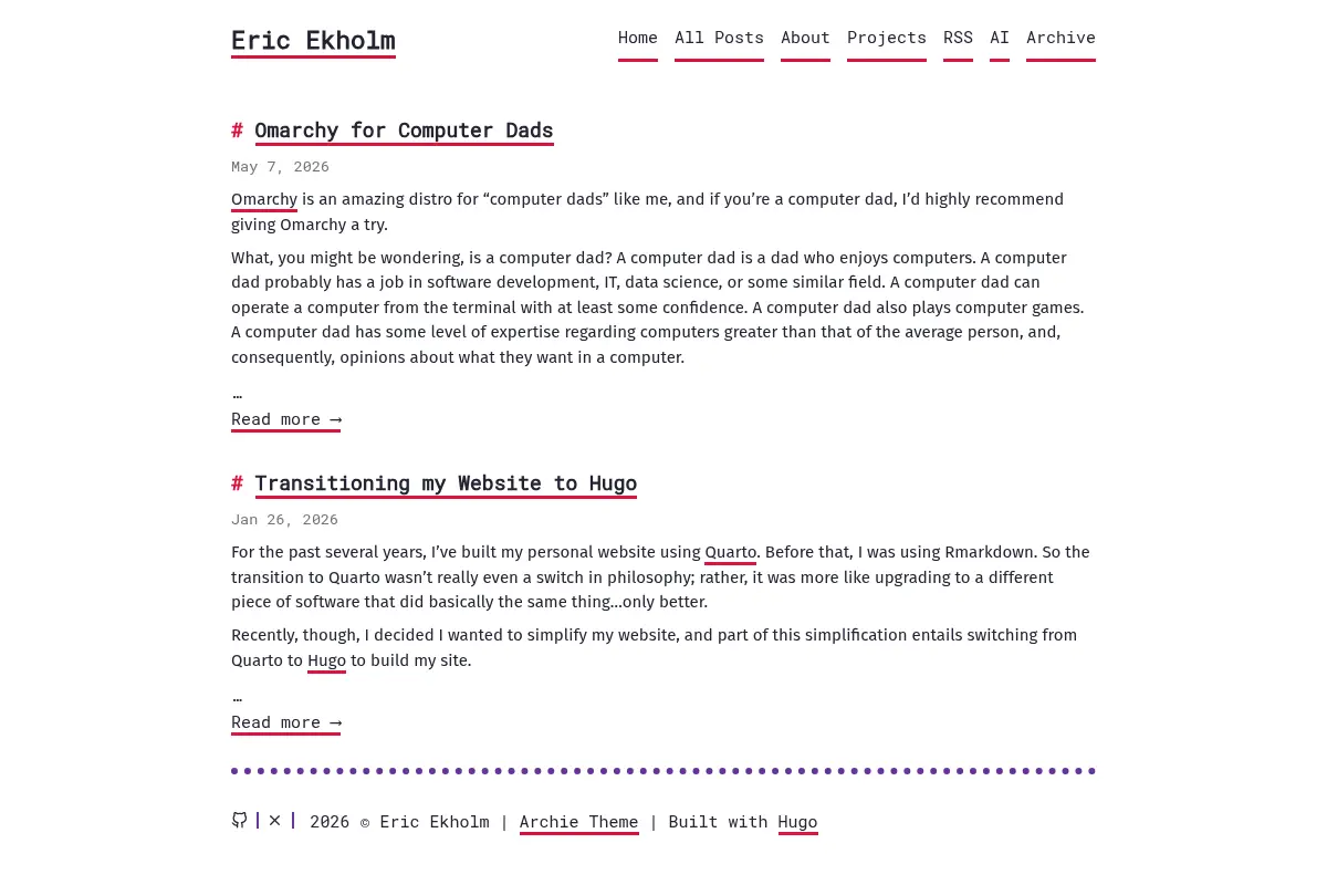 Eric Ekholm | Home