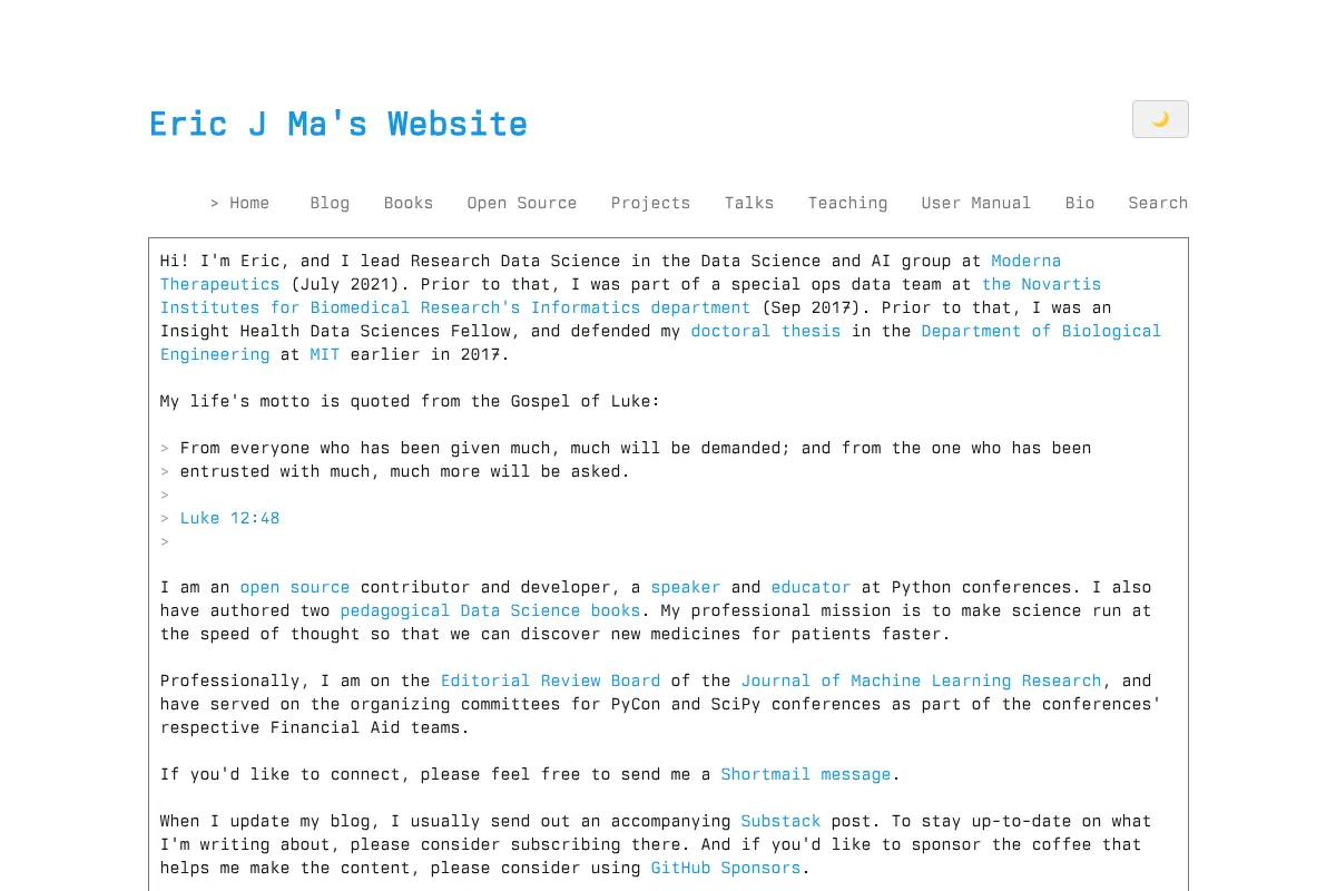 Eric J. Ma's Personal Site