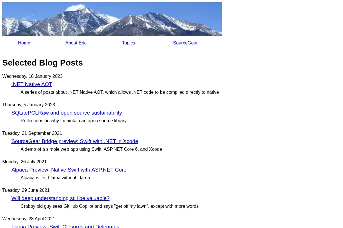 Eric Sink's Blog