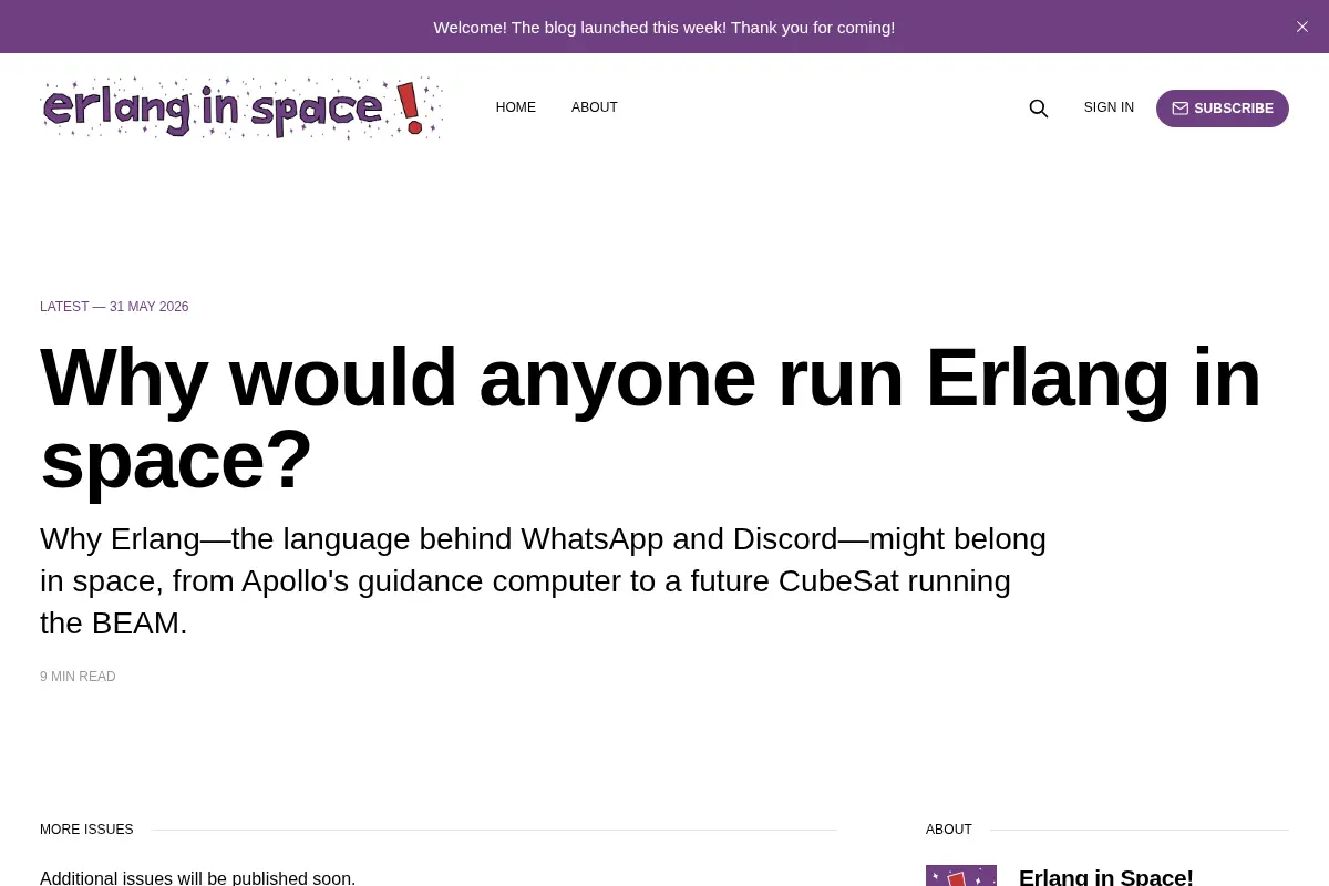 Erlang in Space!