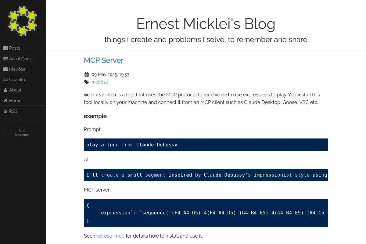 Ernest Micklei's Blog