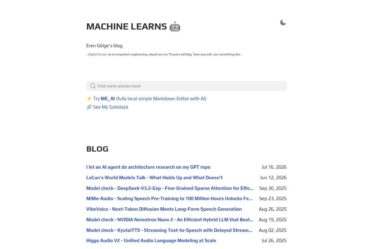 Machine Learns - Eren Gölge's blog