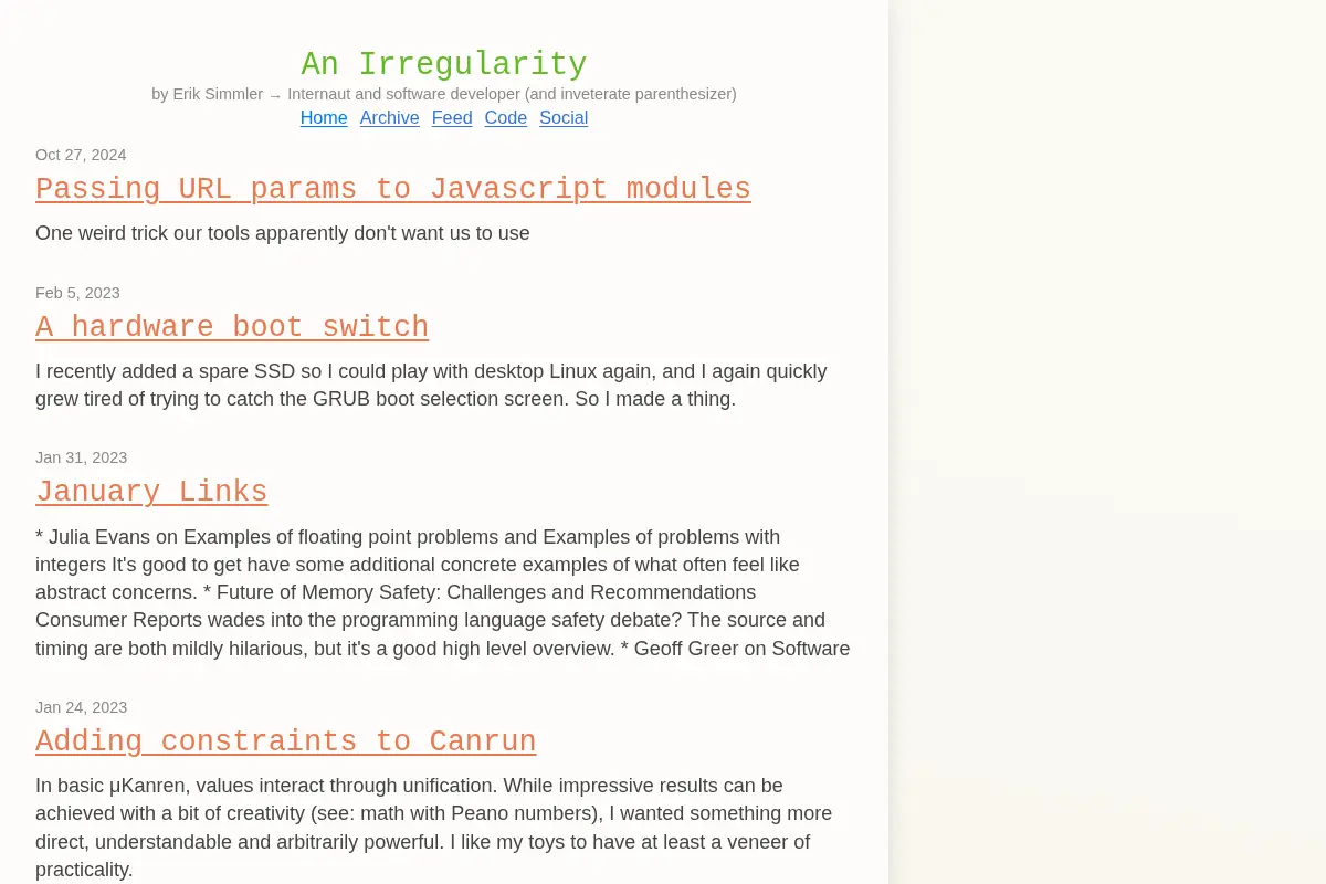An Irregularity