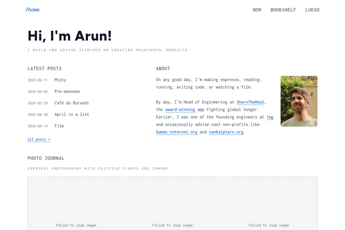 Arun Sasidharan | Startup advisor and engineer