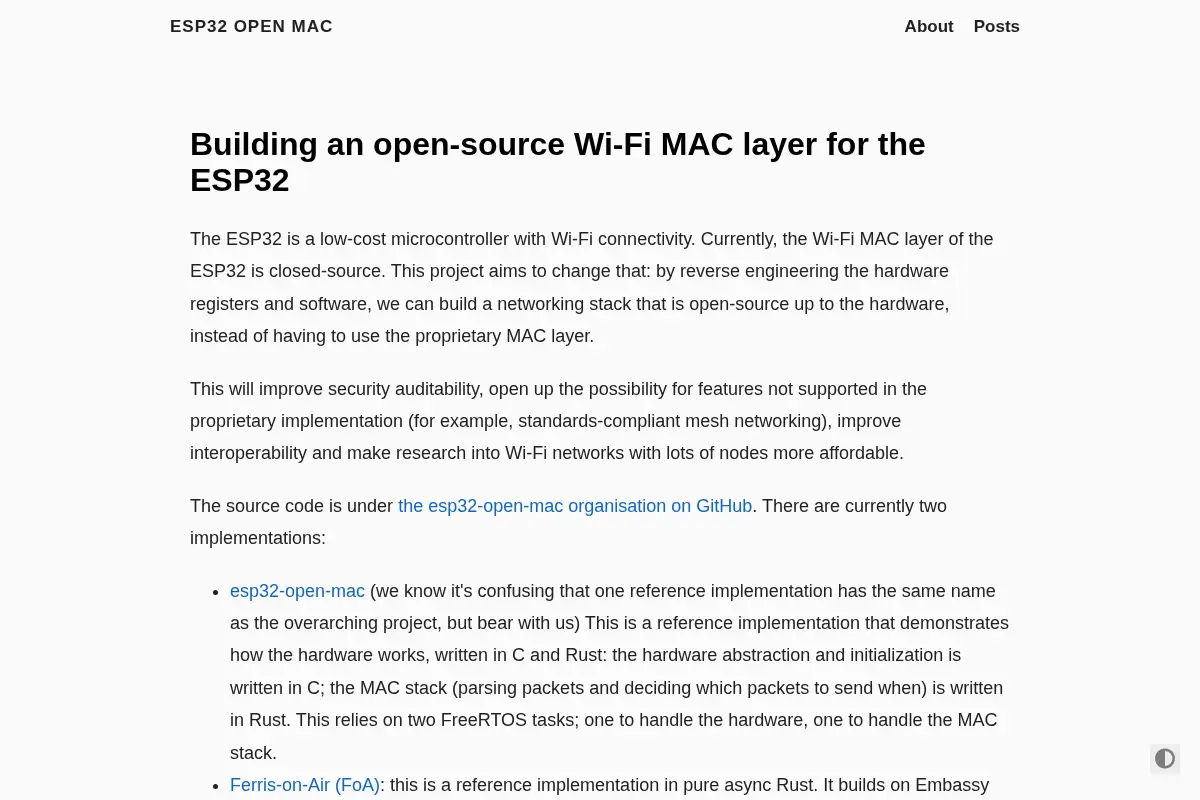 ESP32 open MAC