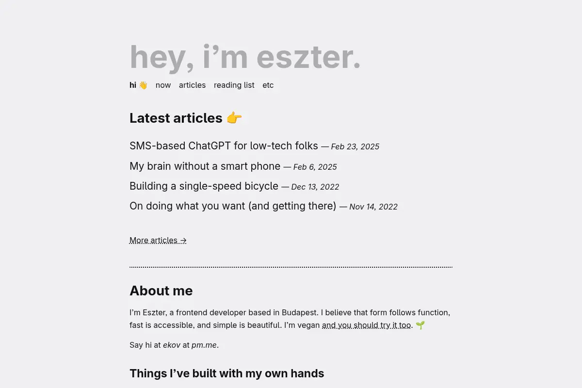 Eszter's (mostly) frontend blog