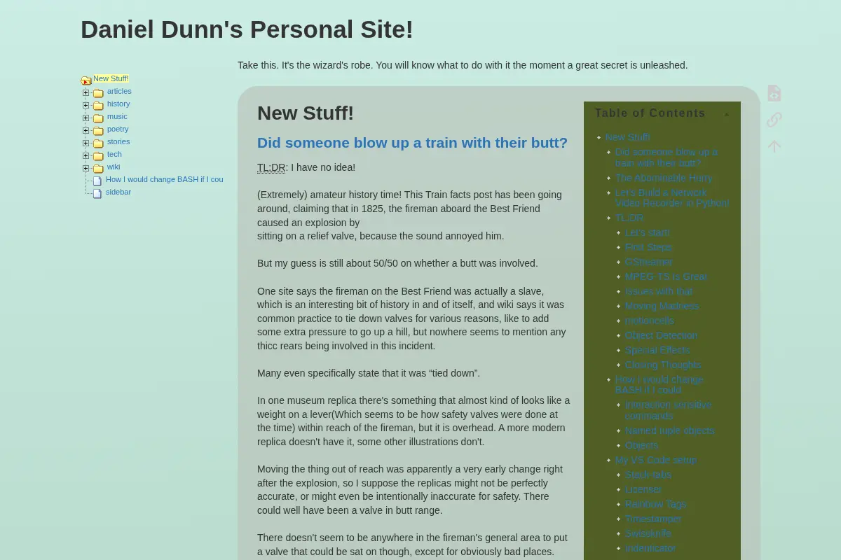Daniel Dunn's Personal Site