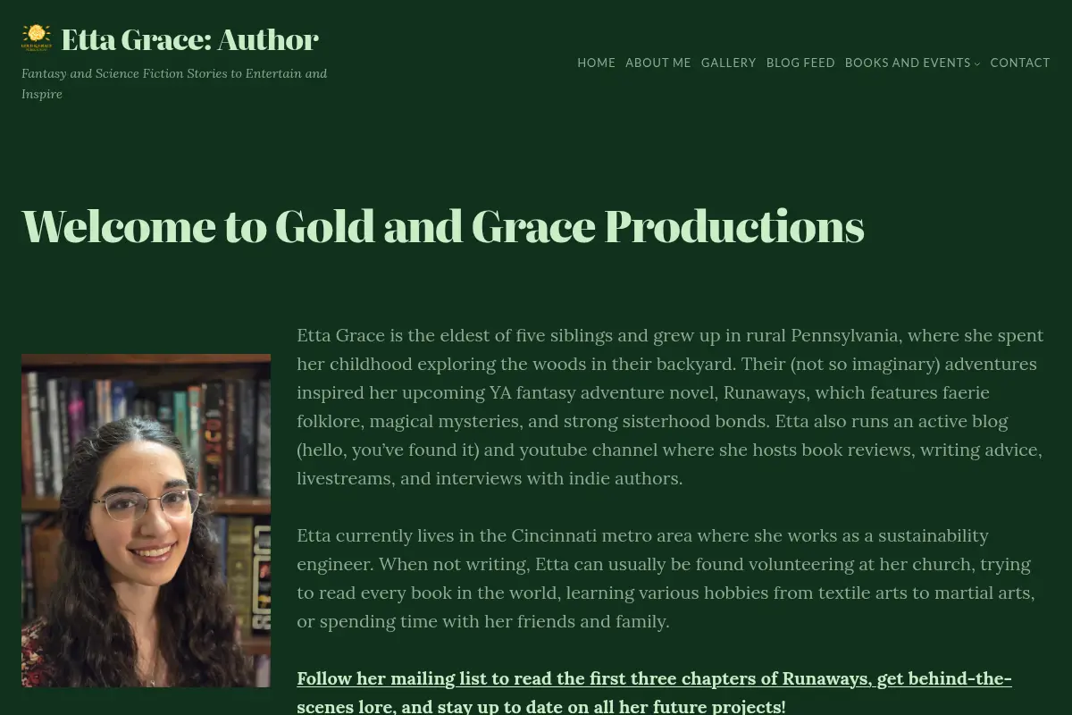 Etta Grace: Author – Fantasy and Science Fiction Stories to Entertain and Inspire