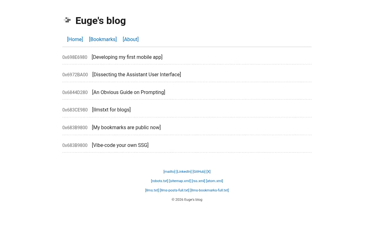 Euge's blog