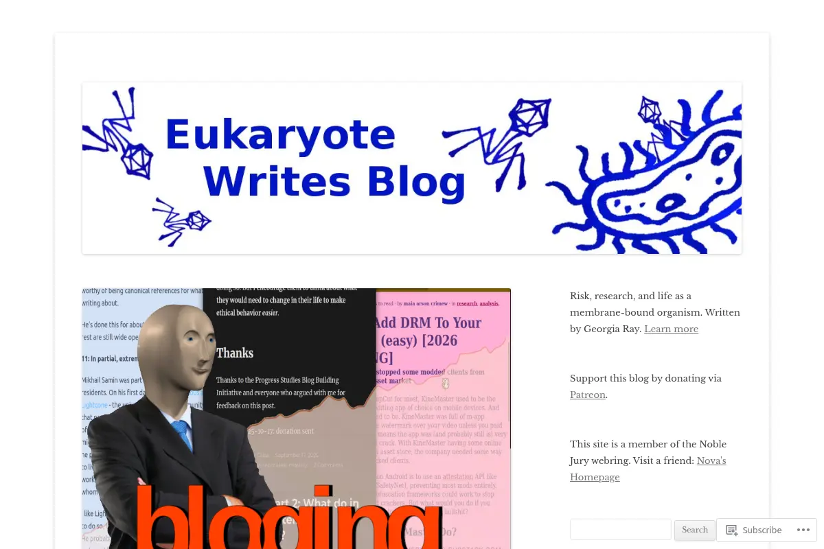 Eukaryote Writes Blog