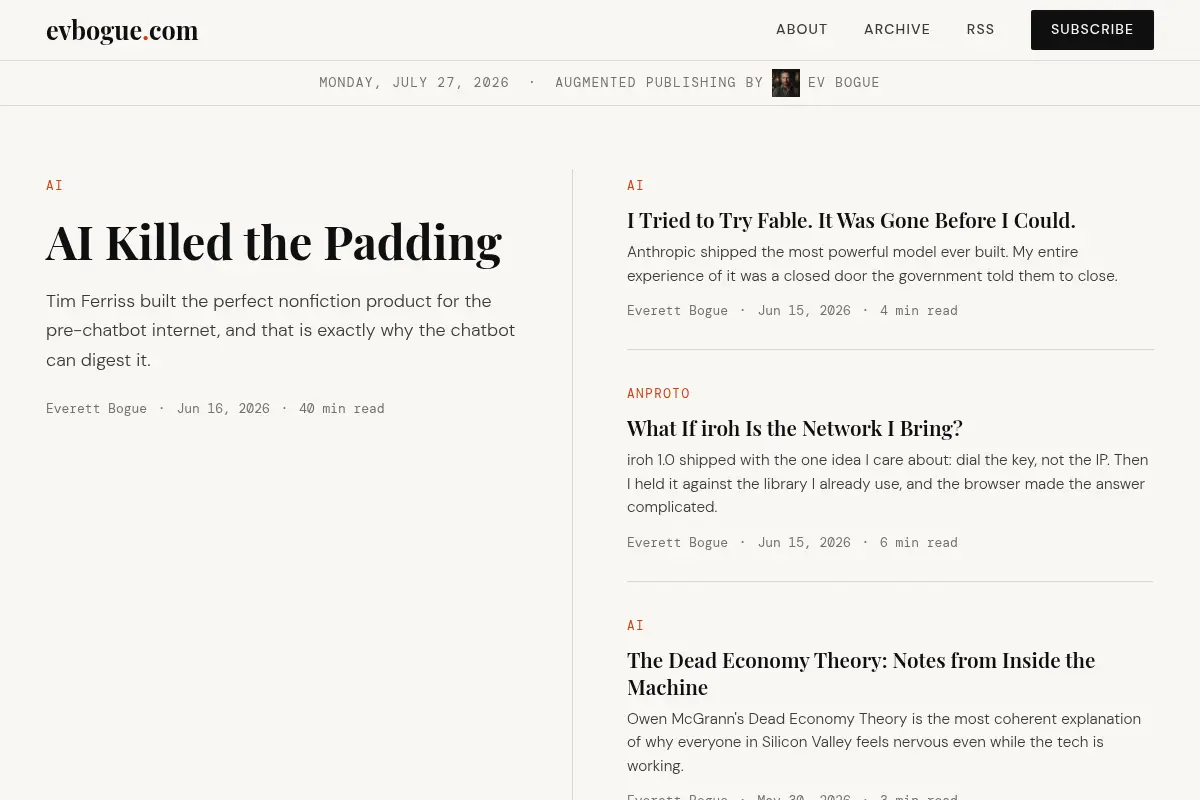 Ev Bogue: Augmented Publishing