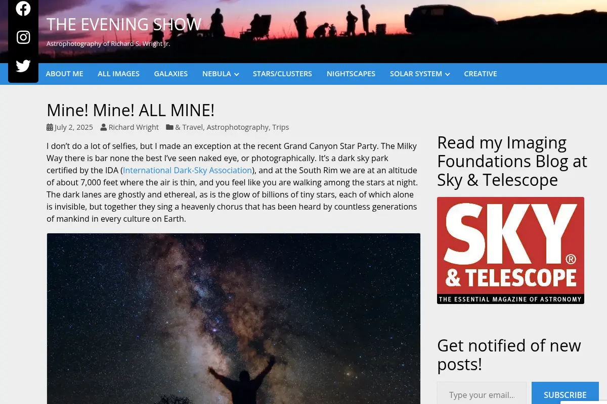 The Evening Show – Astrophotography of Richard S. Wright Jr.