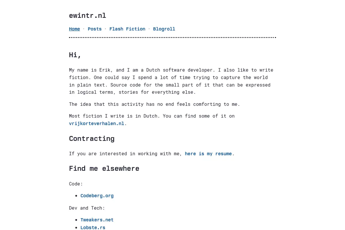 ewintr.nl - Erik's personal site