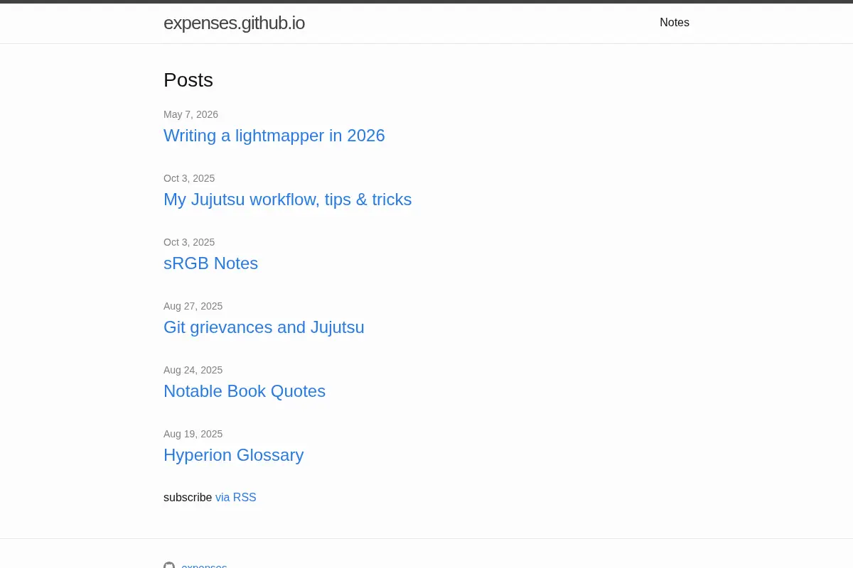 expenses.github.io - A blog