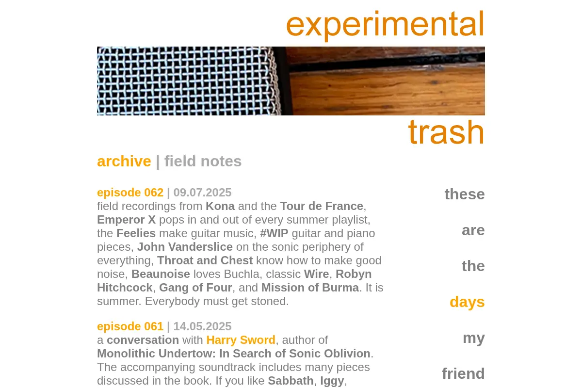 Experimental Trash Archive