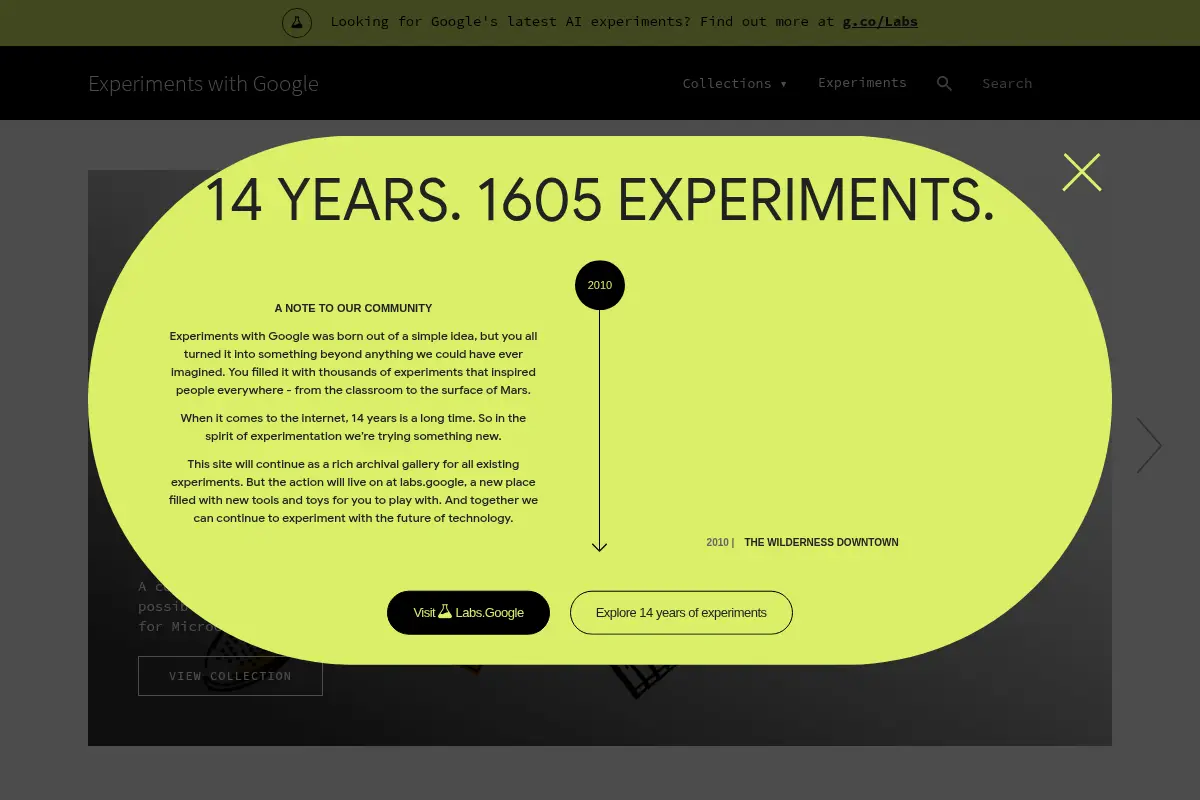 Experiments with Google