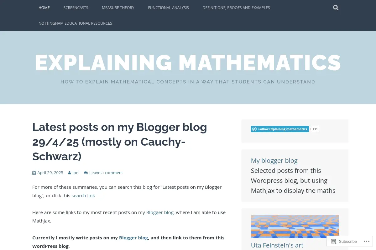 Explaining mathematics