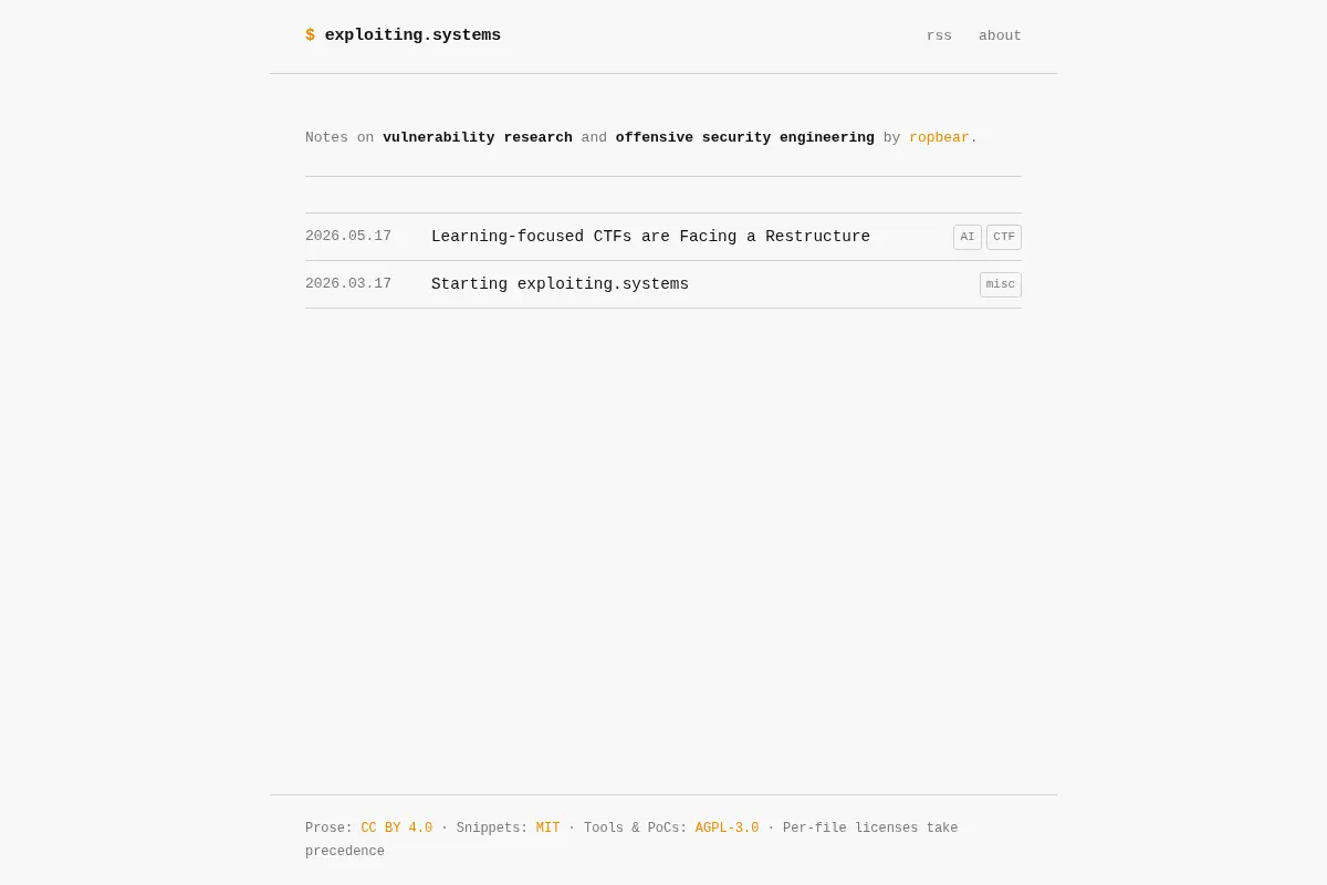exploiting.systems