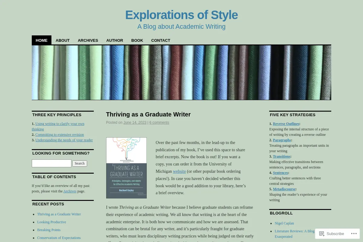 Explorations of Style