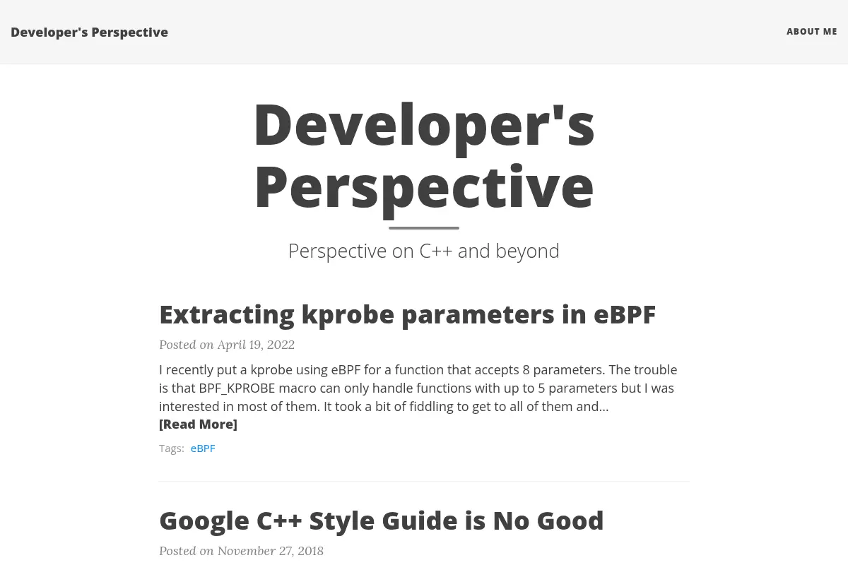 Developer's Perspective