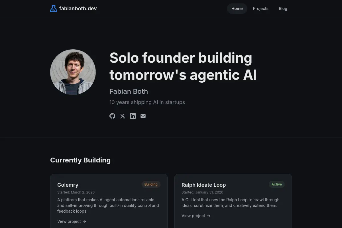 Fabian Both - Solo founder building tomorrow's agentic AI