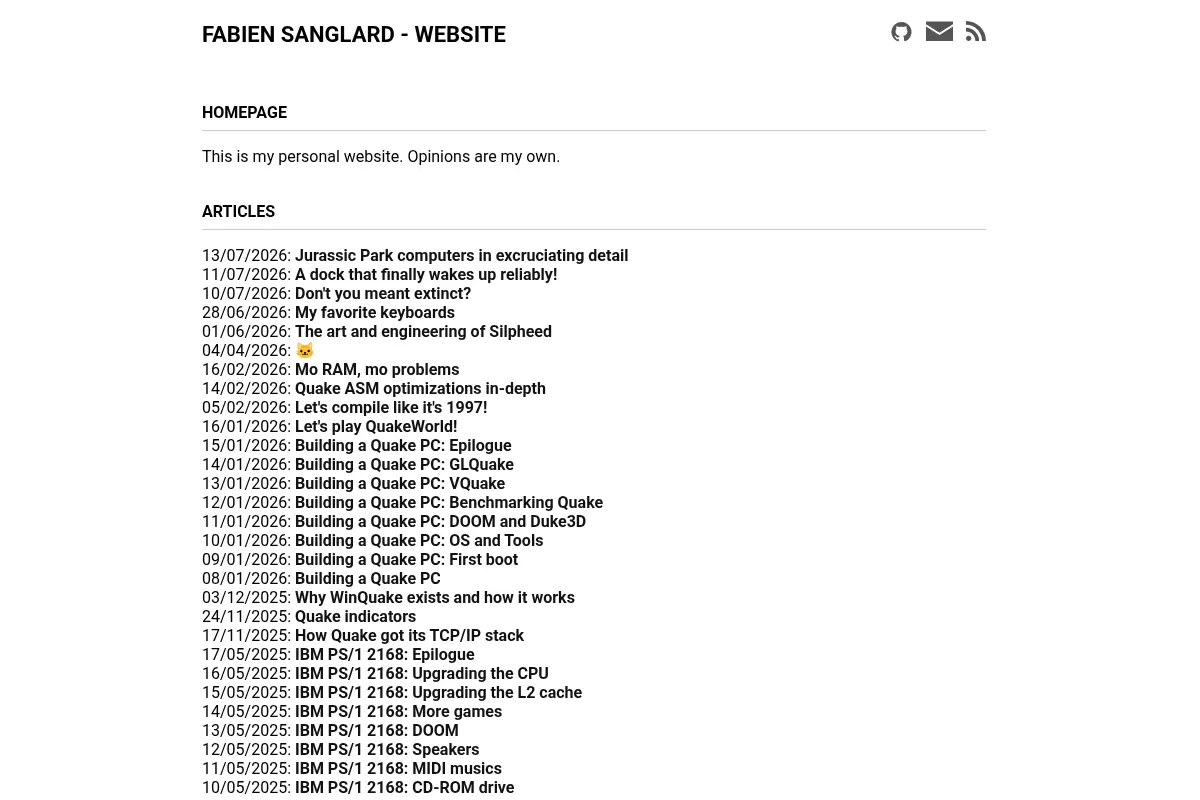 Fabien Sanglard's Website