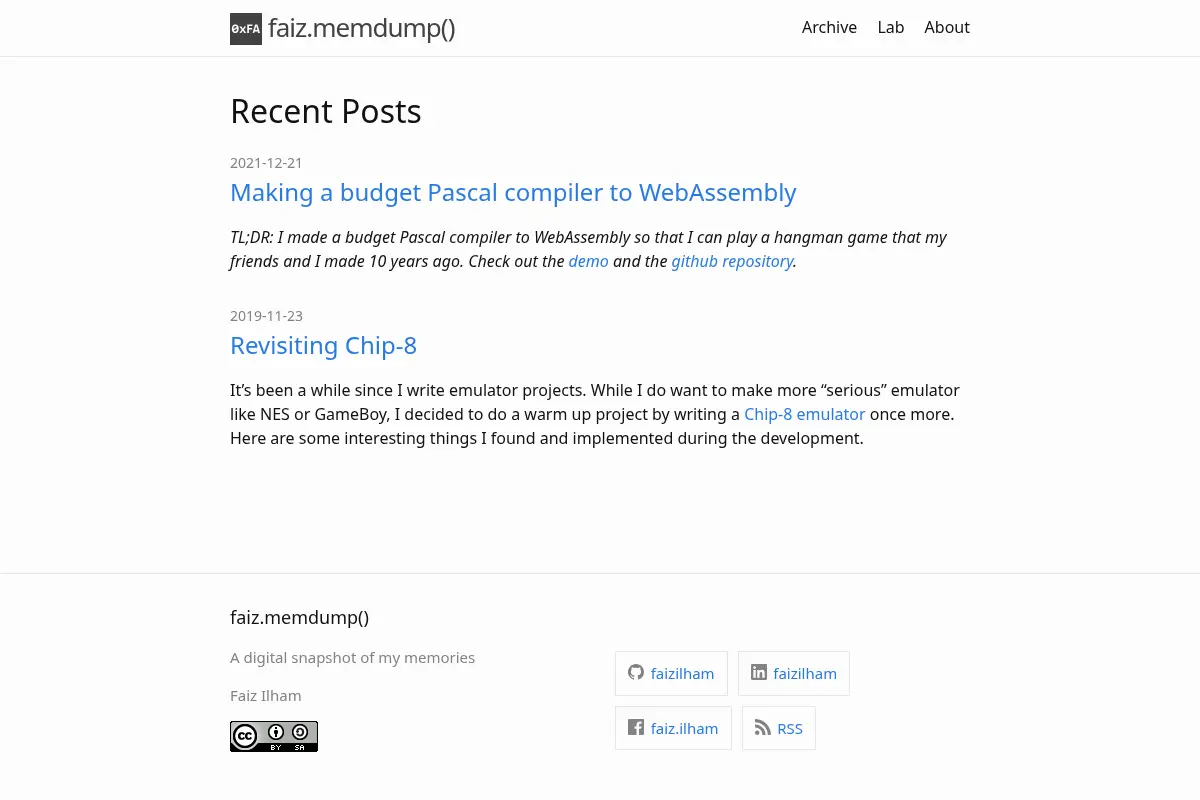 faiz.memdump()