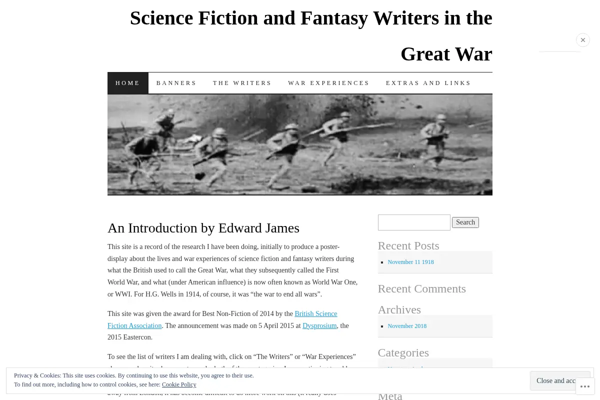 Science Fiction and Fantasy Writers in the Great War