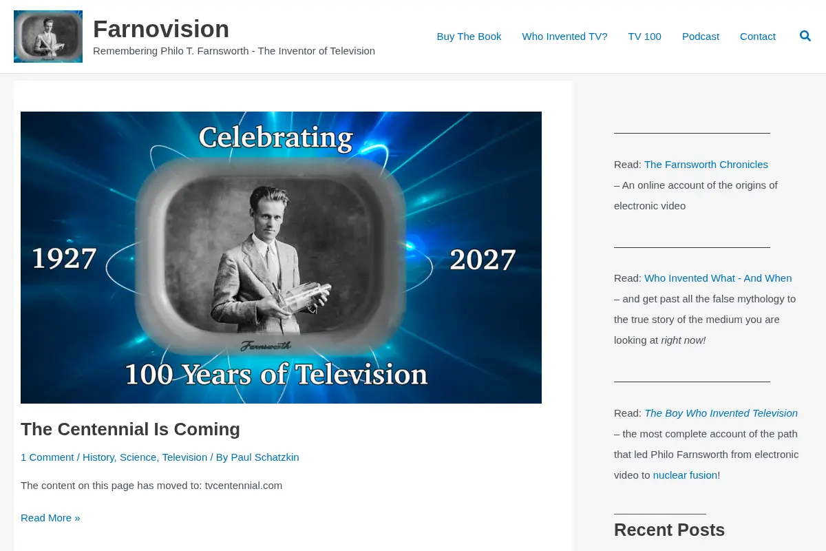 Farnovision - Remembering Philo T. Farnsworth - The Inventor of Television