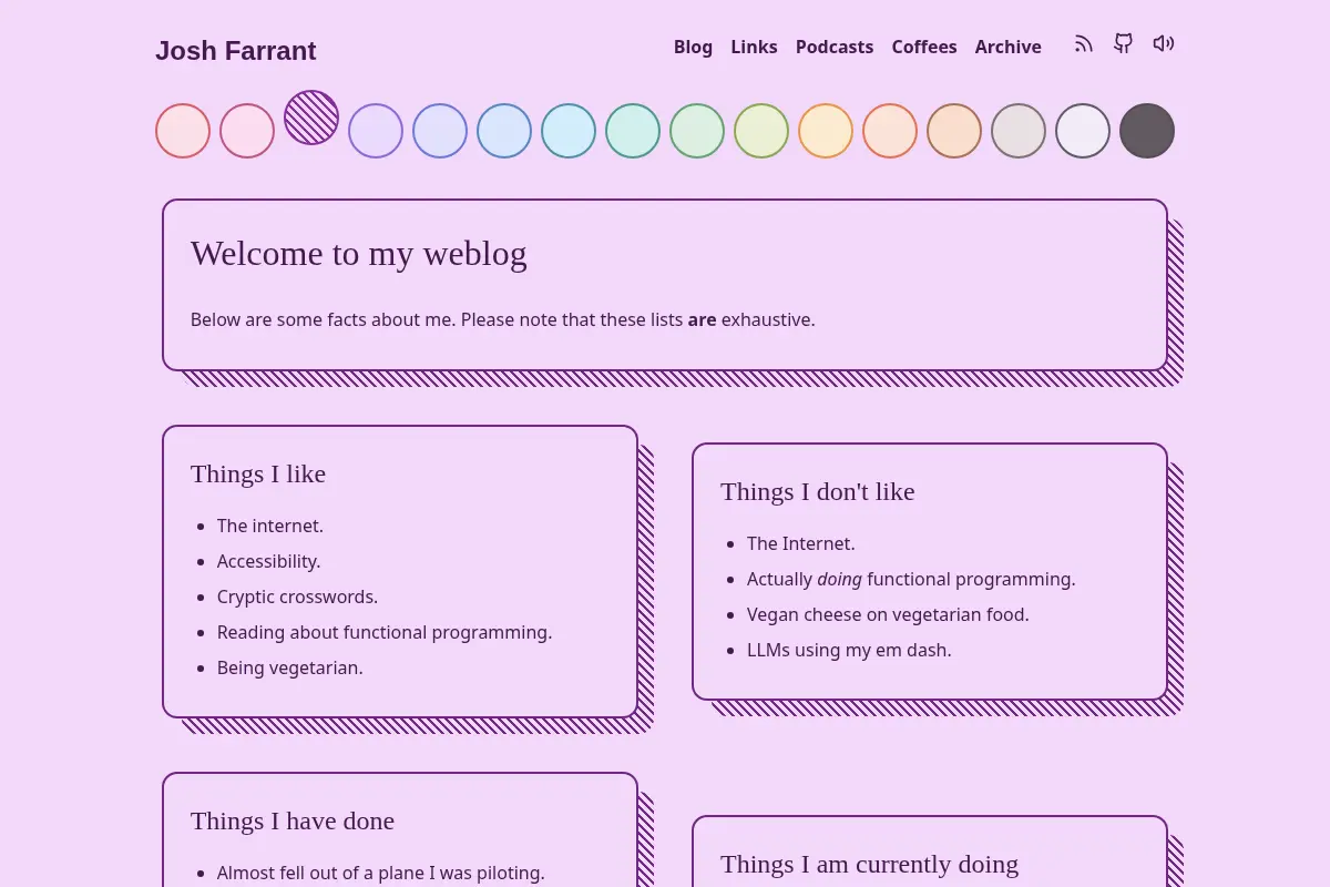 Josh Farrant's Weblog