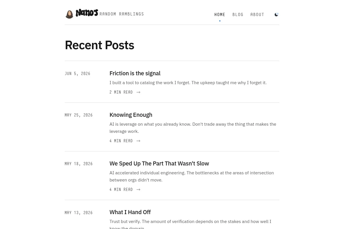 Nano's Random Ramblings